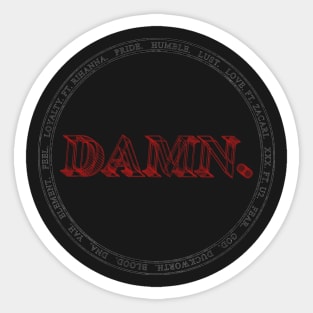 Kendrick Lamar DAMN. Album Sticker